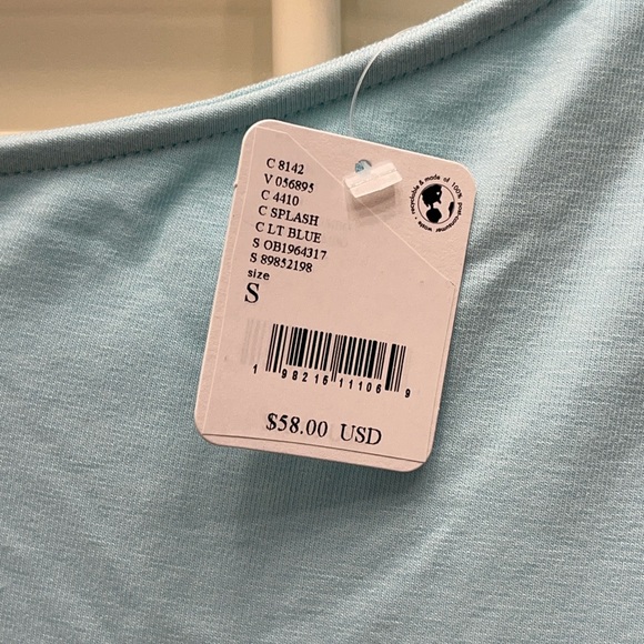 Light Blue Free People Beach One-Shoulder Dress - Picture 5 of 6